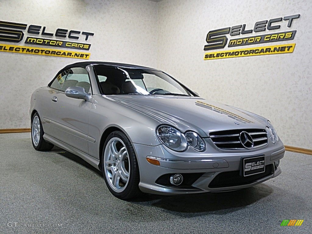 2009 CLK 550 Cabriolet - Pewter Metallic / Black/Cappuccino photo #3
