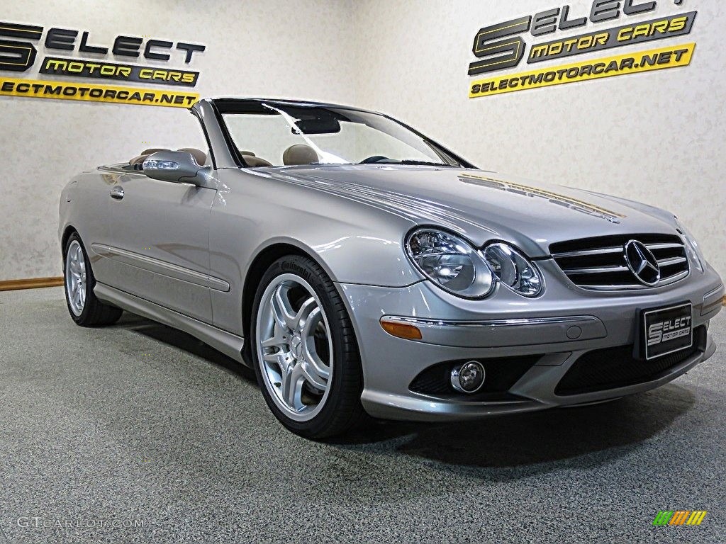2009 CLK 550 Cabriolet - Pewter Metallic / Black/Cappuccino photo #4