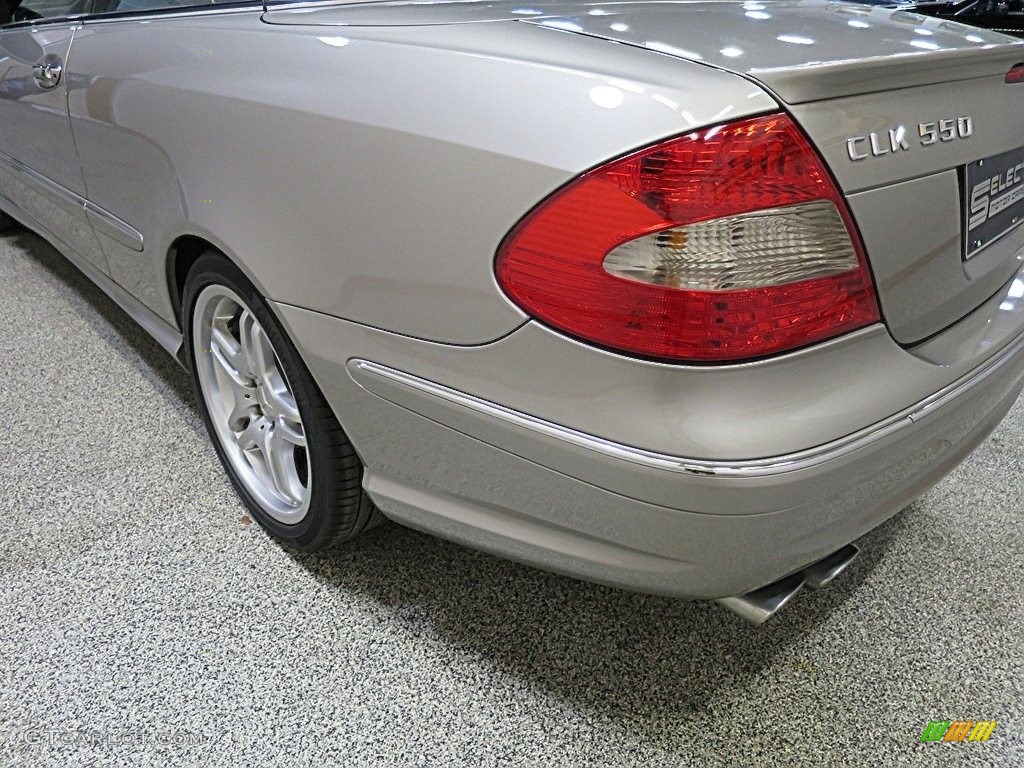 2009 CLK 550 Cabriolet - Pewter Metallic / Black/Cappuccino photo #8