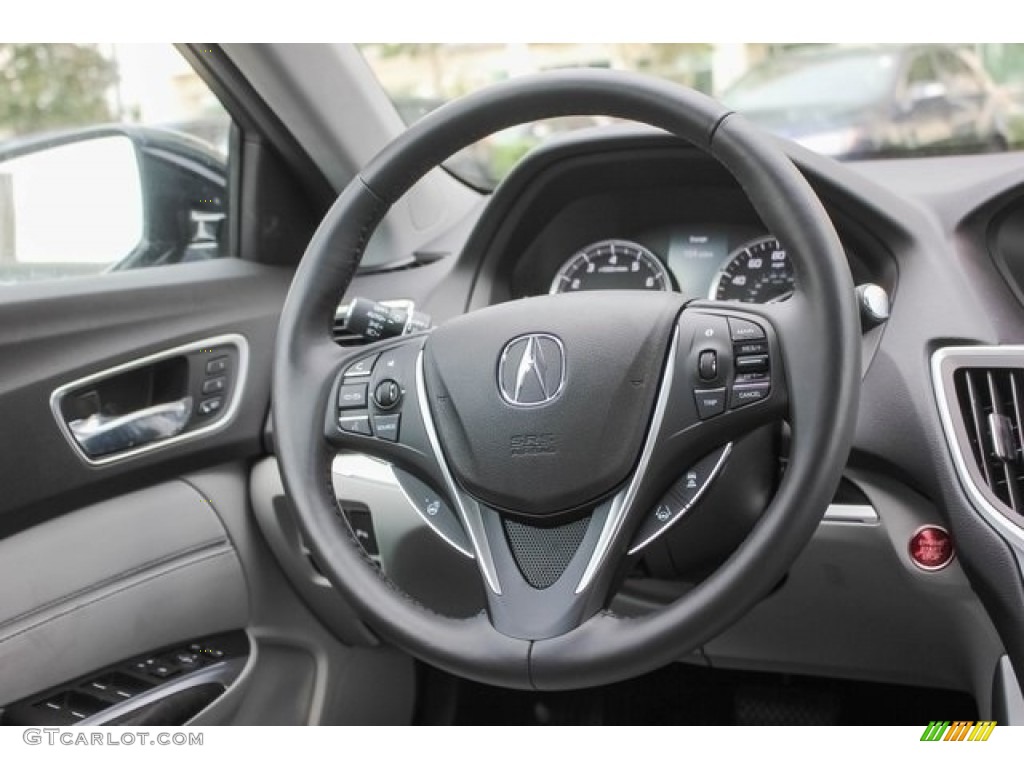 2018 Acura TLX V6 Advance Sedan Graystone Steering Wheel Photo #121788733