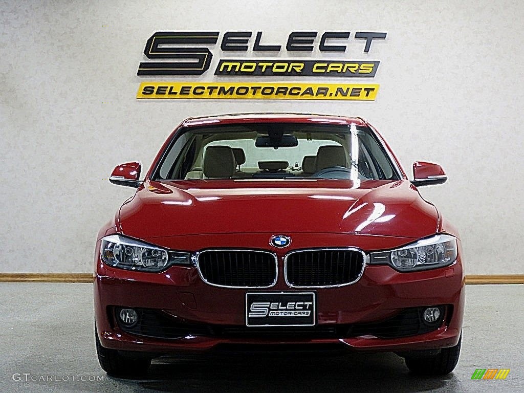 2013 3 Series 328i xDrive Sedan - Melbourne Red Metallic / Venetian Beige photo #3