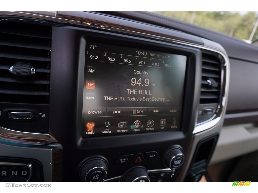 2017 1500 Laramie Quad Cab 4x4 - Bright White / Canyon Brown/Light Frost Beige photo #24