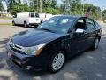 2010 Ebony Black Ford Focus SEL Sedan  photo #3