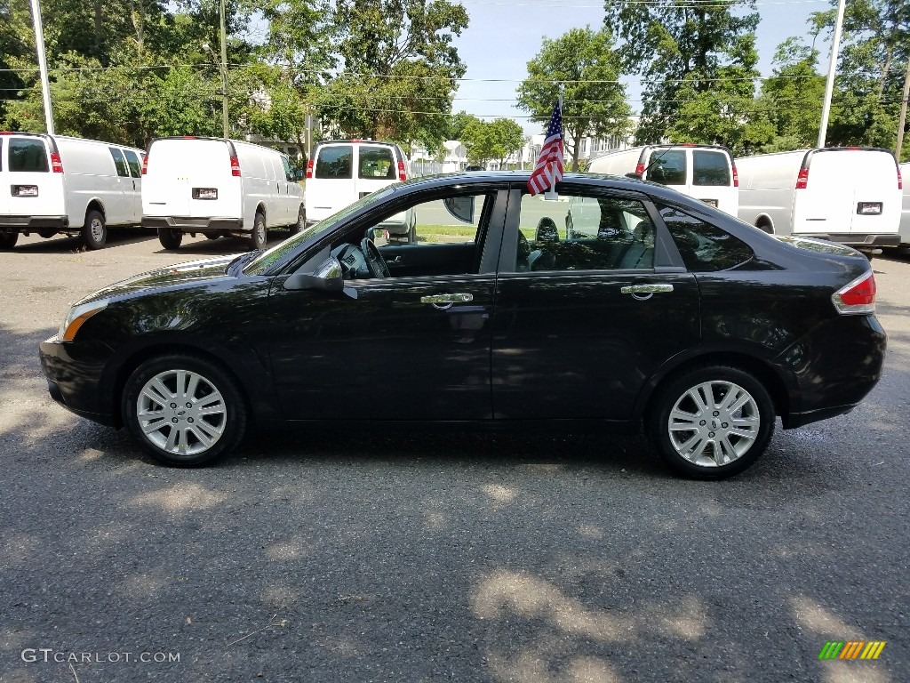 2010 Focus SEL Sedan - Ebony Black / Charcoal Black photo #4