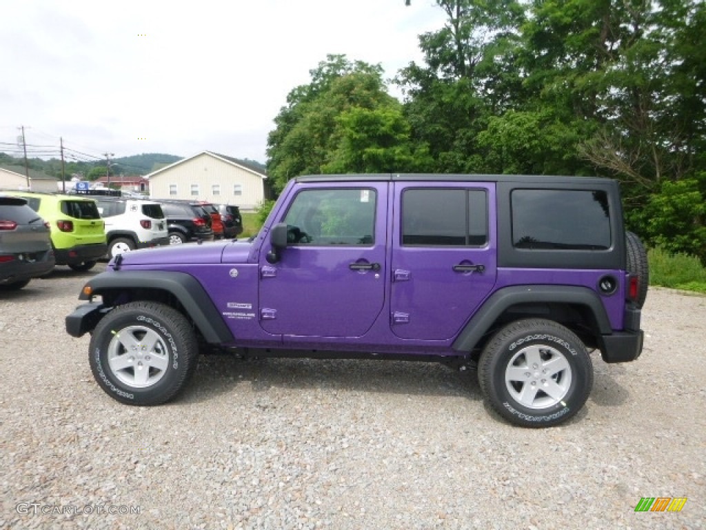 2017 Wrangler Unlimited Sport 4x4 - Extreme Purple / Black photo #2