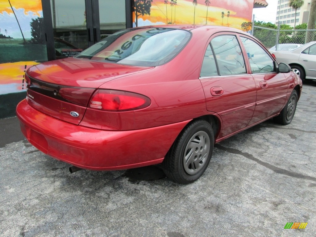 2002 Escort SE Sedan - Bright Red / Medium Graphite photo #7