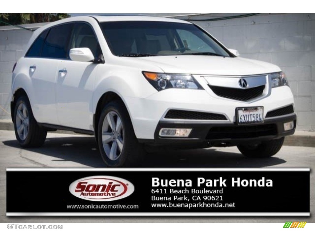 2012 MDX SH-AWD Technology - Aspen White Pearl II / Ebony photo #1