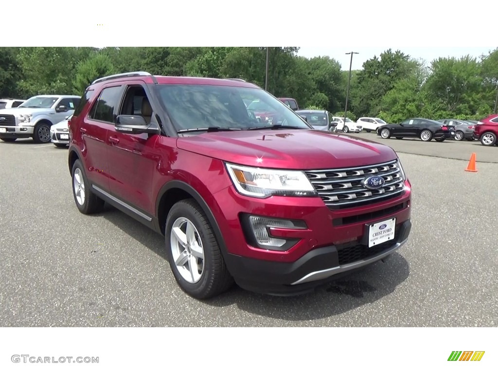 2017 Explorer XLT 4WD - Ruby Red / Medium Light Camel photo #1