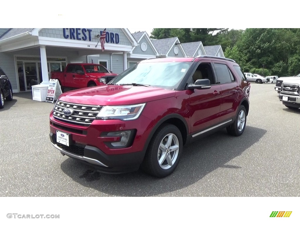 2017 Explorer XLT 4WD - Ruby Red / Medium Light Camel photo #3