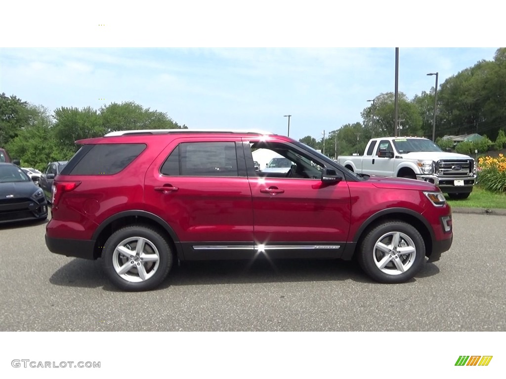 2017 Explorer XLT 4WD - Ruby Red / Medium Light Camel photo #8