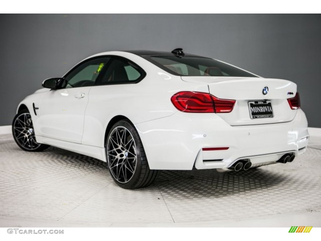 2018 M4 Coupe - Mineral White Metallic / Sakhir Orange/Black photo #3