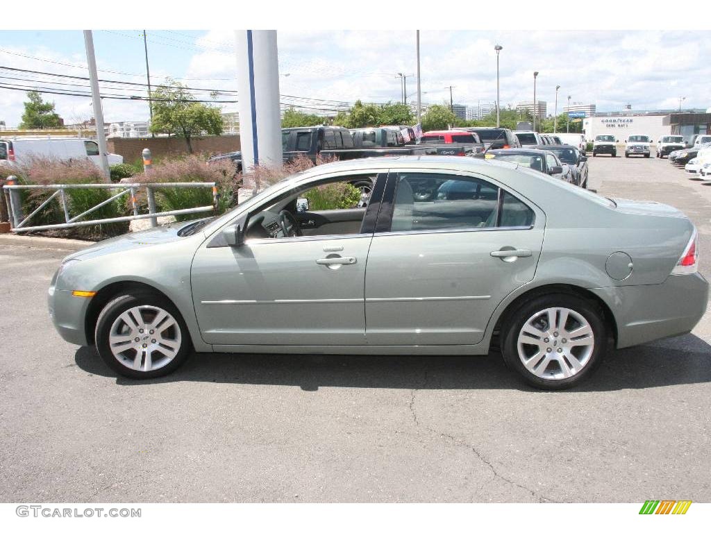 2008 Fusion SEL V6 AWD - Moss Green Metallic / Camel photo #13
