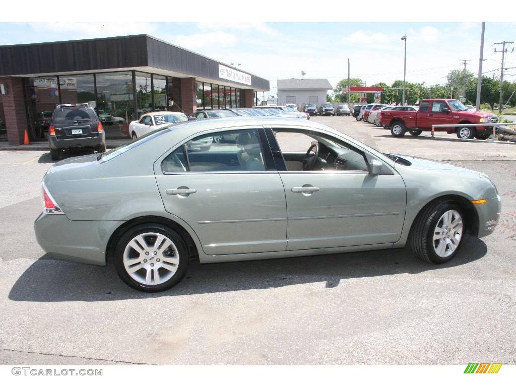 2008 Fusion SEL V6 AWD - Moss Green Metallic / Camel photo #17