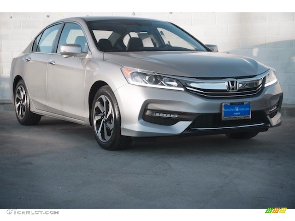 2017 Accord EX-L V6 Sedan - Lunar Silver Metallic / Gray photo #1