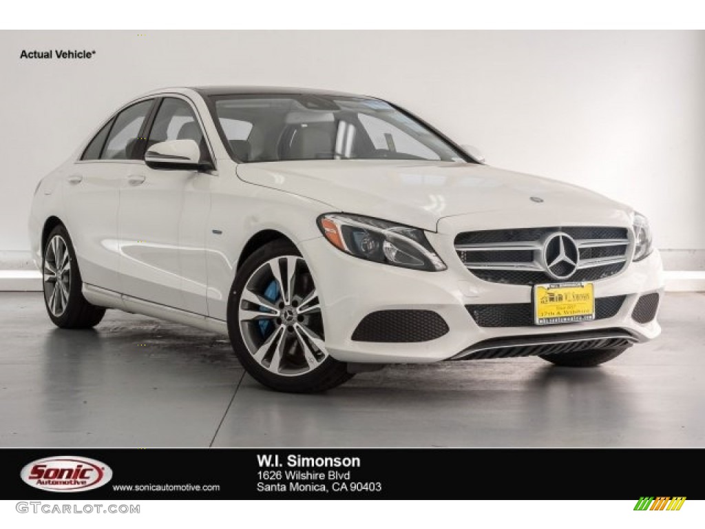 2017 C 350e Plug-in Hybrid Sedan - Polar White / Silk Beige/Black photo #1