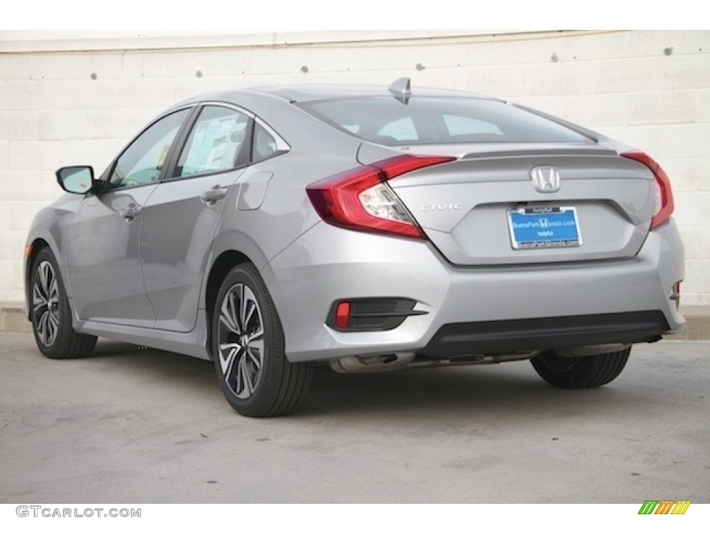 2017 Civic EX-T Sedan - Lunar Silver Metallic / Black photo #2