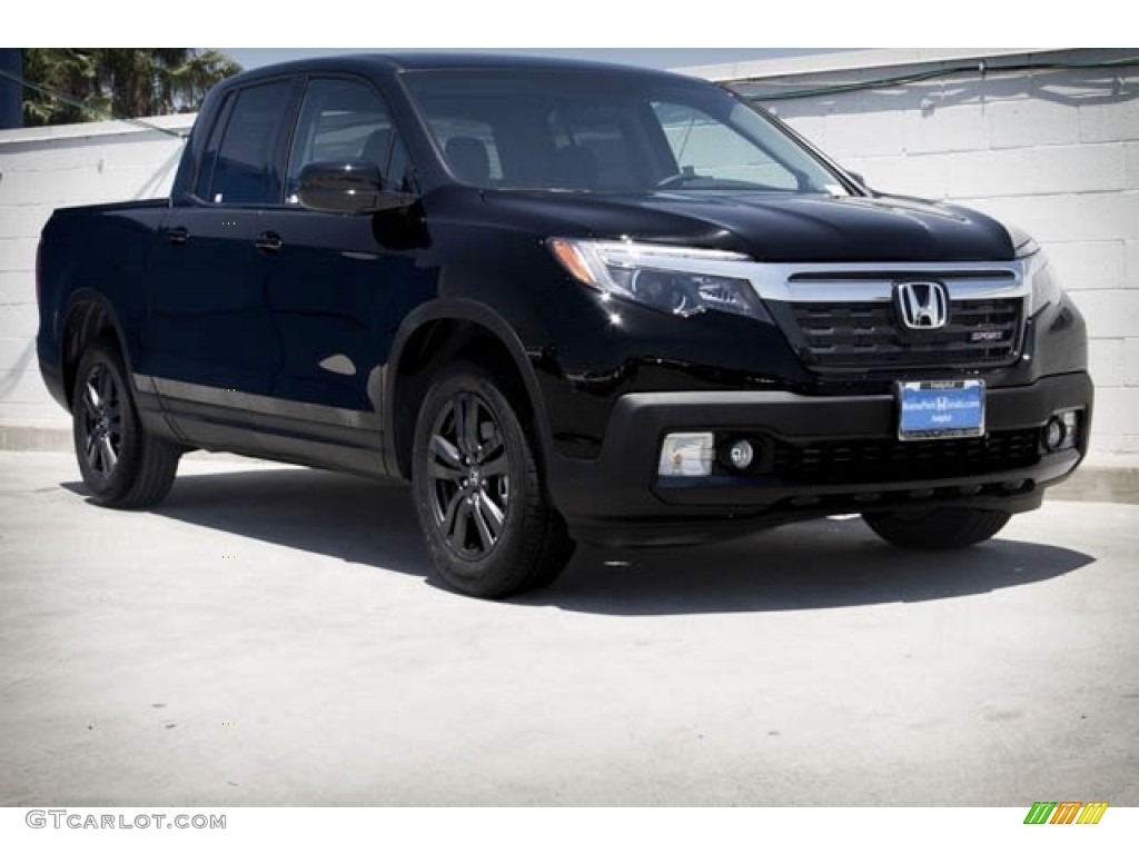 2017 Ridgeline Sport - Crystal Black Pearl / Black photo #1