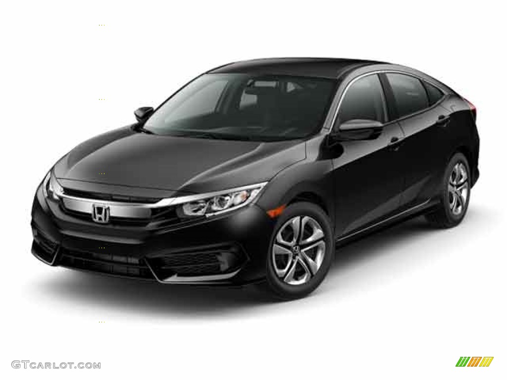 2017 Civic LX Sedan - Modern Steel Metallic / Black photo #16