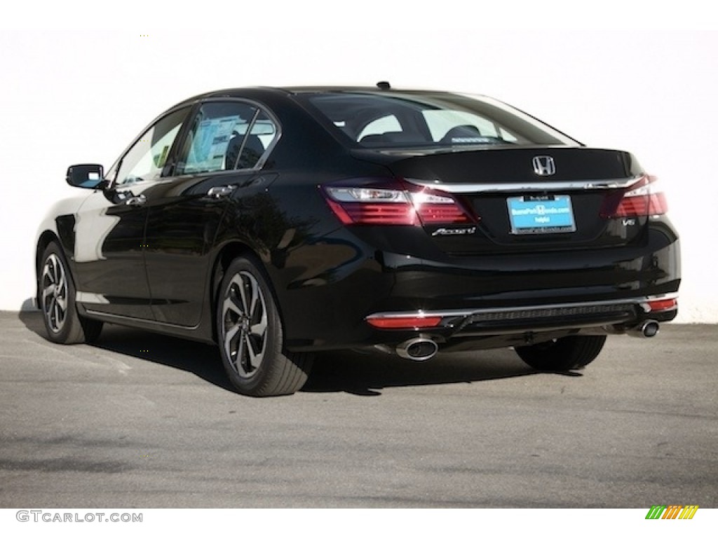 2017 Accord EX-L V6 Sedan - Crystal Black Pearl / Black photo #2