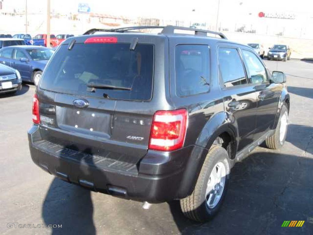 2009 Escape XLT V6 4WD - Black Pearl Slate Metallic / Stone photo #4