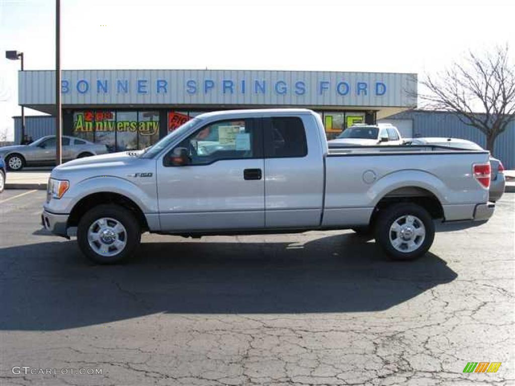 2009 F150 XLT SuperCab - Brilliant Silver Metallic / Stone/Medium Stone photo #1