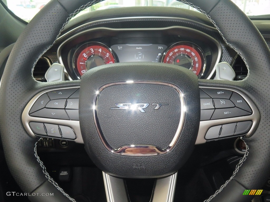 2017 Dodge Challenger SRT Hellcat Black Steering Wheel Photo #121811339