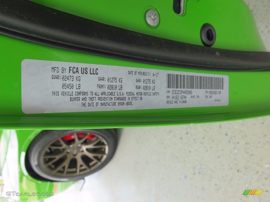 2017 Challenger Color Code PGM for Green Go Photo #121811716