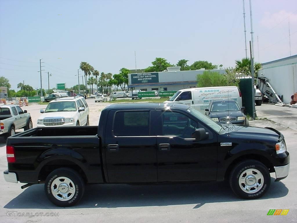 2006 F150 XLT SuperCrew - Black / Medium/Dark Flint photo #7