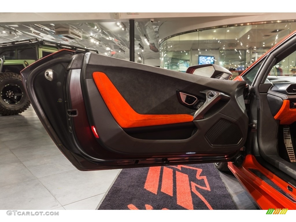 2015 Lamborghini Huracan LP 610-4 Rosso Alala/Nero Ade Door Panel Photo #121813666