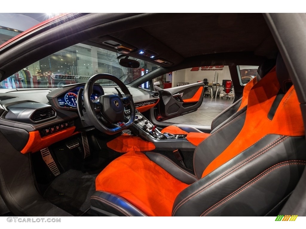 Rosso Alala/Nero Ade Interior 2015 Lamborghini Huracan LP 610-4 Photo #121813756