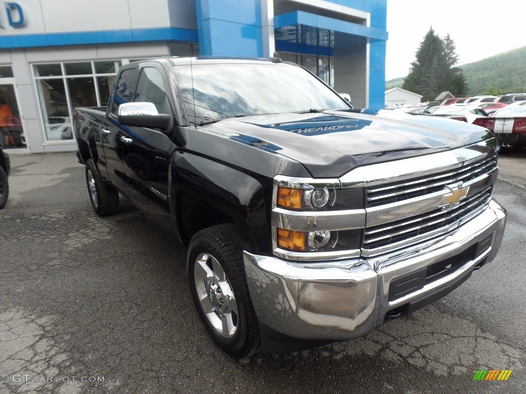 2017 Silverado 2500HD Work Truck Double Cab 4x4 - Black / Dark Ash/Jet Black photo #1