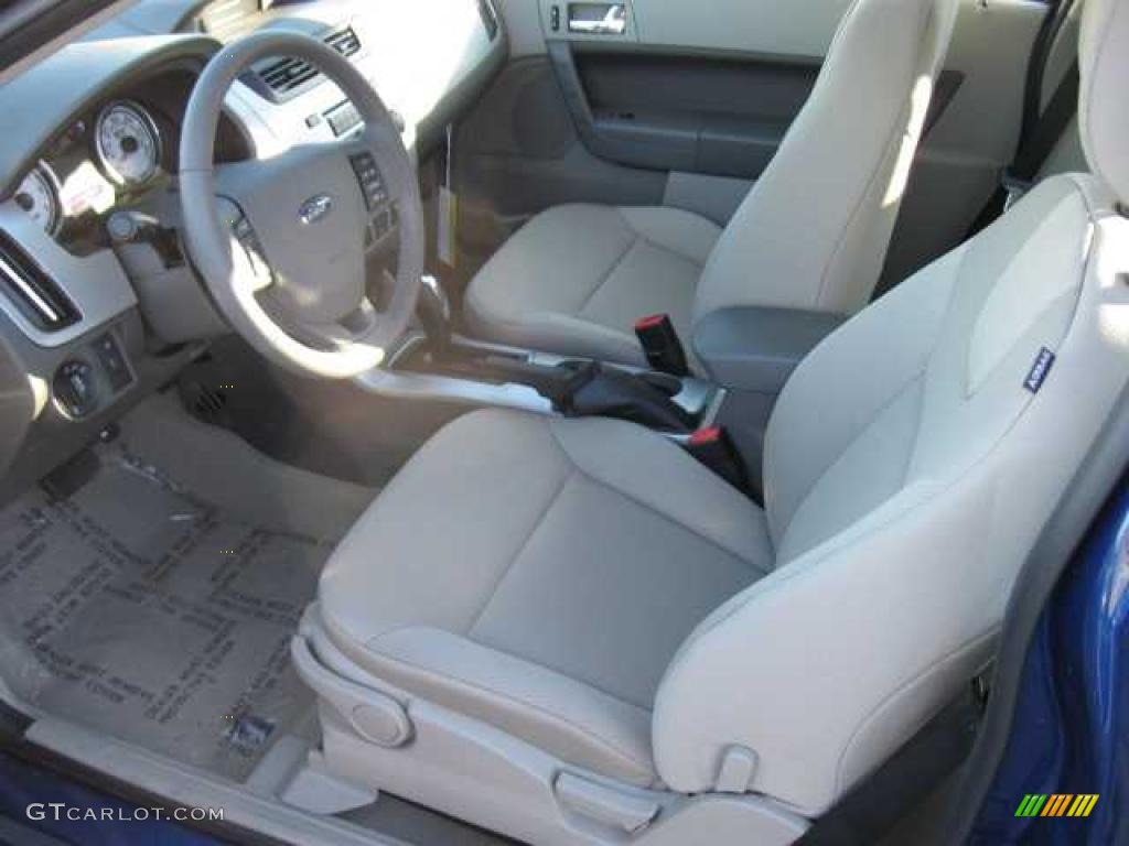 2009 Focus SES Coupe - Vista Blue Metallic / Medium Stone photo #8