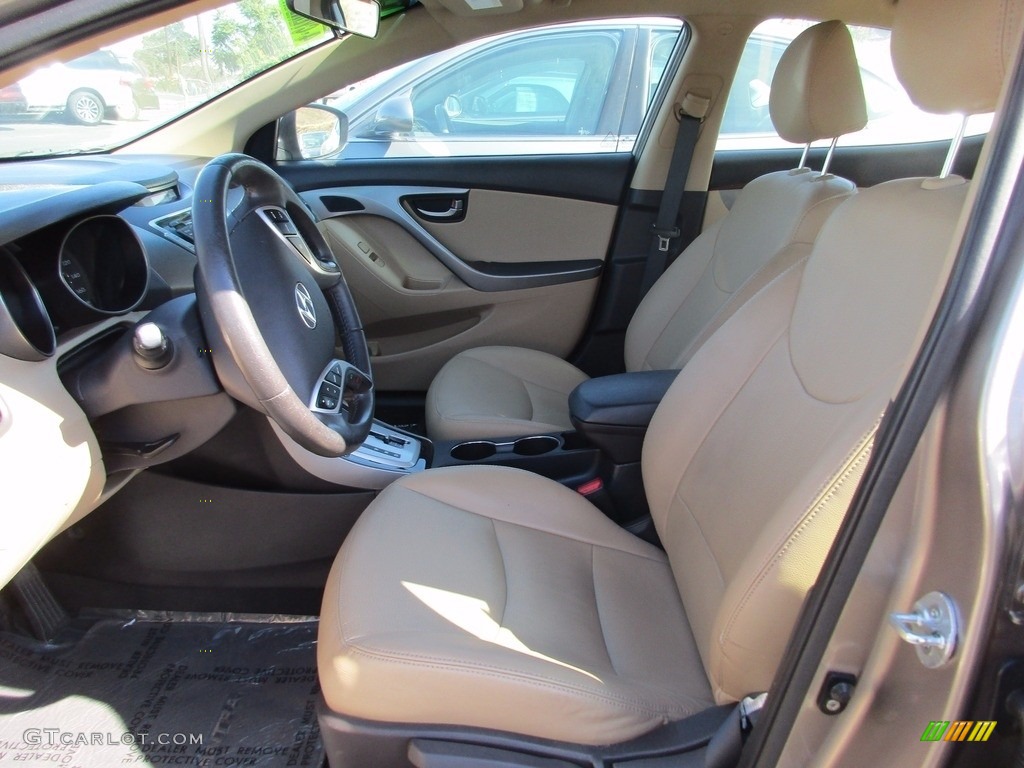 2012 Elantra Limited - Desert Bronze / Beige photo #8