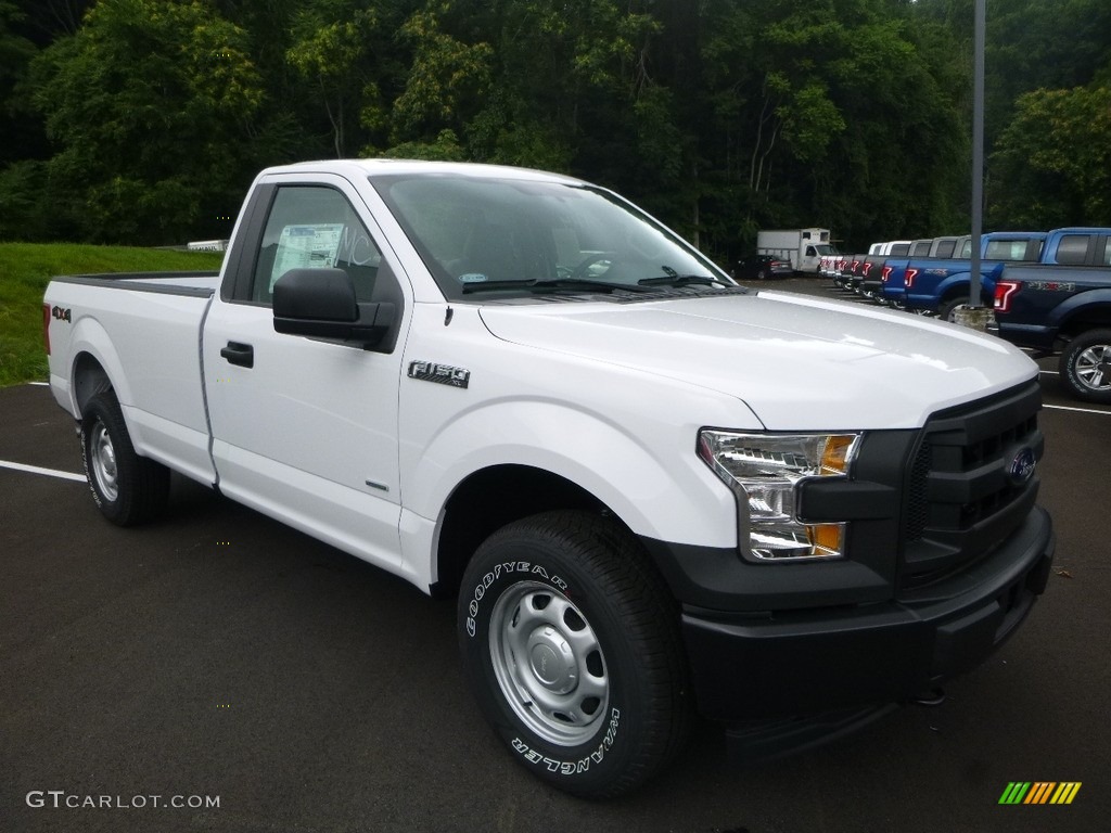 2017 F150 XL Regular Cab 4x4 - Oxford White / Earth Gray photo #3