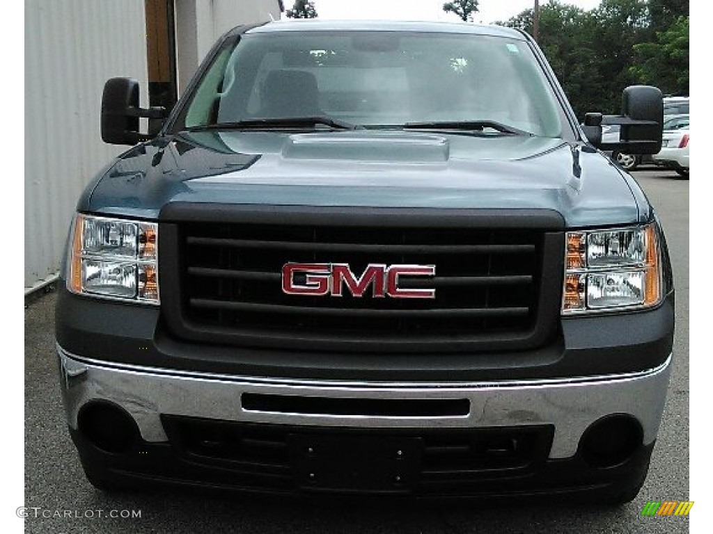 2013 Sierra 1500 Regular Cab 4x4 - Stealth Gray Metallic / Dark Titanium photo #2