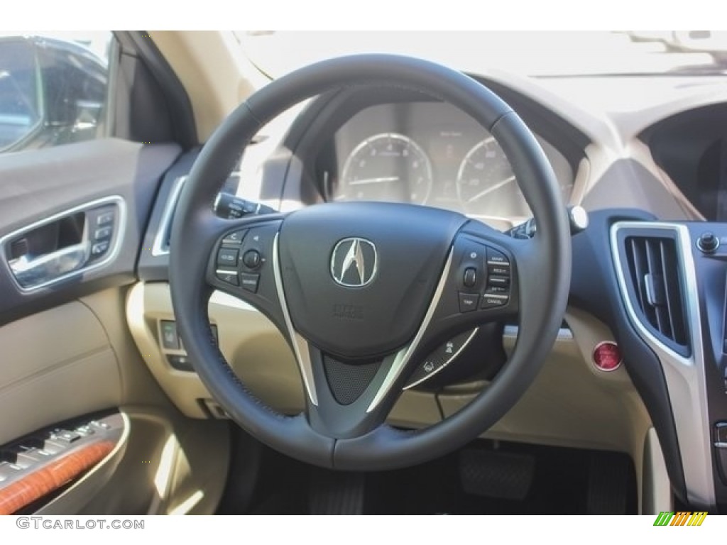 2018 Acura TLX Sedan Parchment Steering Wheel Photo #121824025