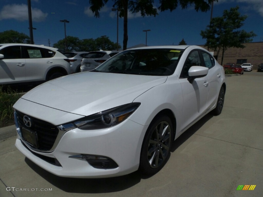 Snowflake White Pearl Mica 2018 Mazda MAZDA3 Grand Touring 4 Door Exterior Photo #121825643