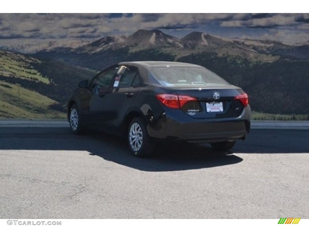 2017 Corolla LE - Black Sand Pearl / Ash Gray photo #3