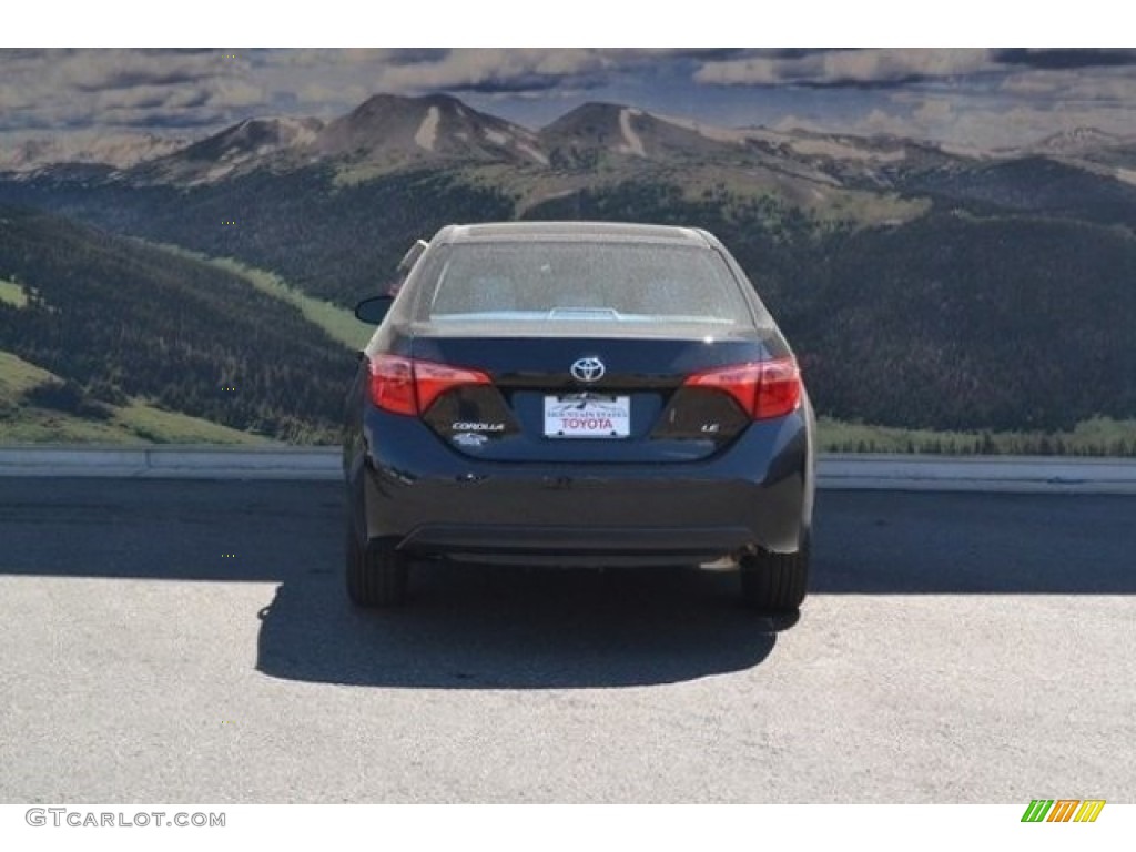 2017 Corolla LE - Black Sand Pearl / Ash Gray photo #4