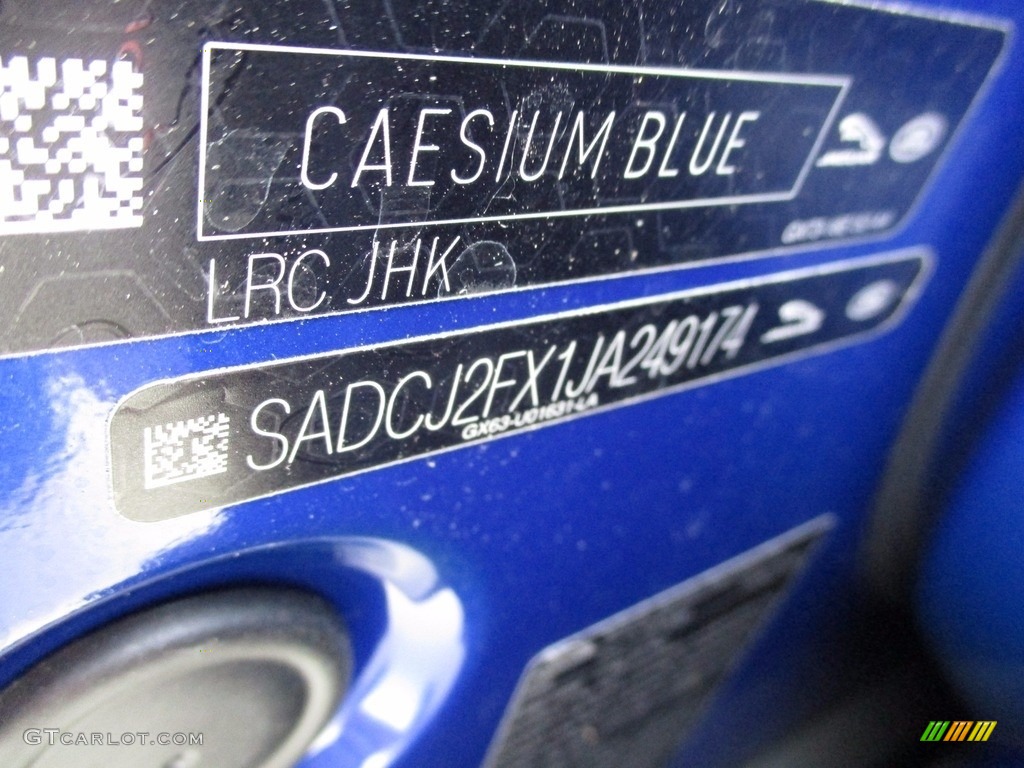 2018 F-PACE Color Code JHK for Caesium Blue Metallic Photo #121832826