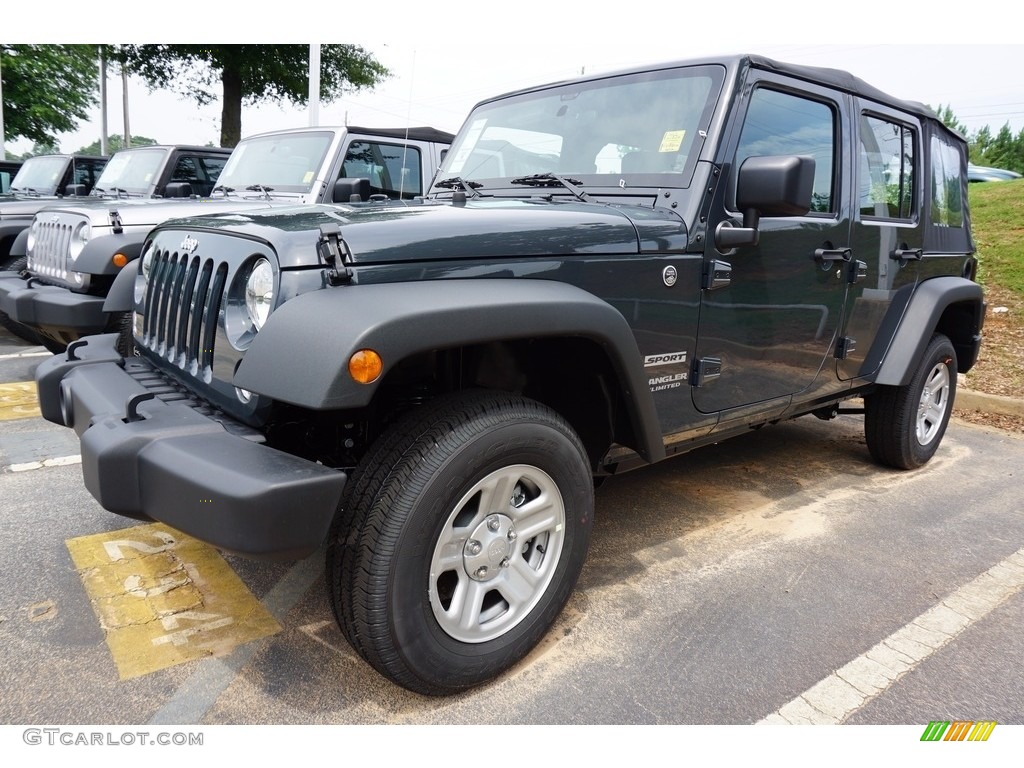 2017 Wrangler Unlimited Sport 4x4 - Rhino / Black photo #1