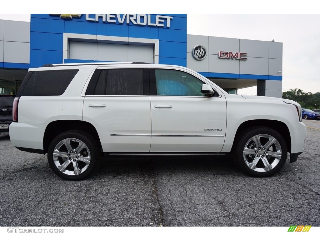 White Frost Tricoat 2017 GMC Yukon Denali Exterior Photo #121834773