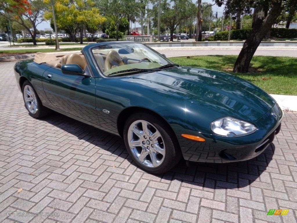 1997 XK XK8 Convertible - British Racing Green / Coffee photo #13