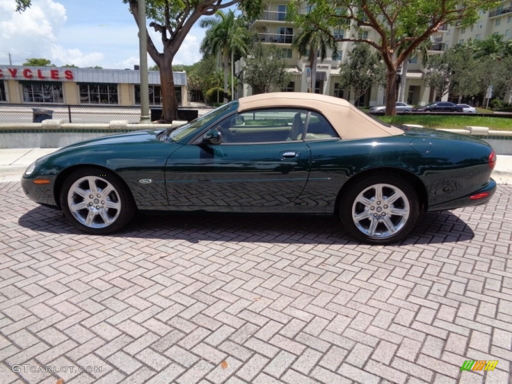 1997 XK XK8 Convertible - British Racing Green / Coffee photo #37