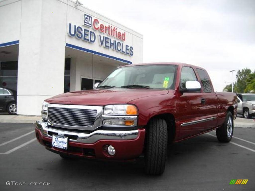 2007 Sierra 1500 Classic SLE Extended Cab - Sport Dark Red Metallic / Neutral photo #1