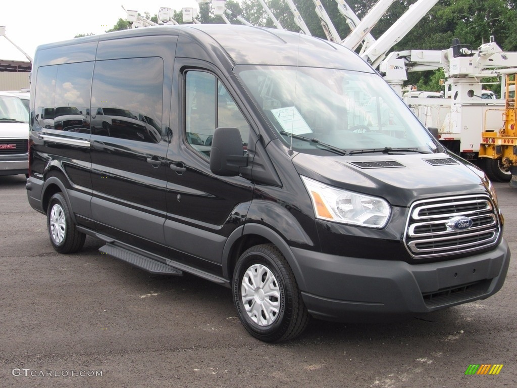 Shadow Black 2017 Ford Transit Wagon XLT 350 MR Long Exterior Photo #121838173