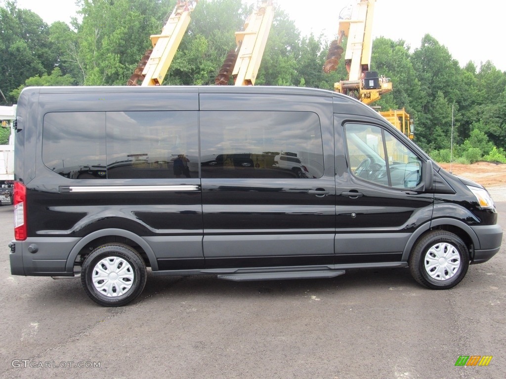 Shadow Black 2017 Ford Transit Wagon XLT 350 MR Long Exterior Photo #121838199
