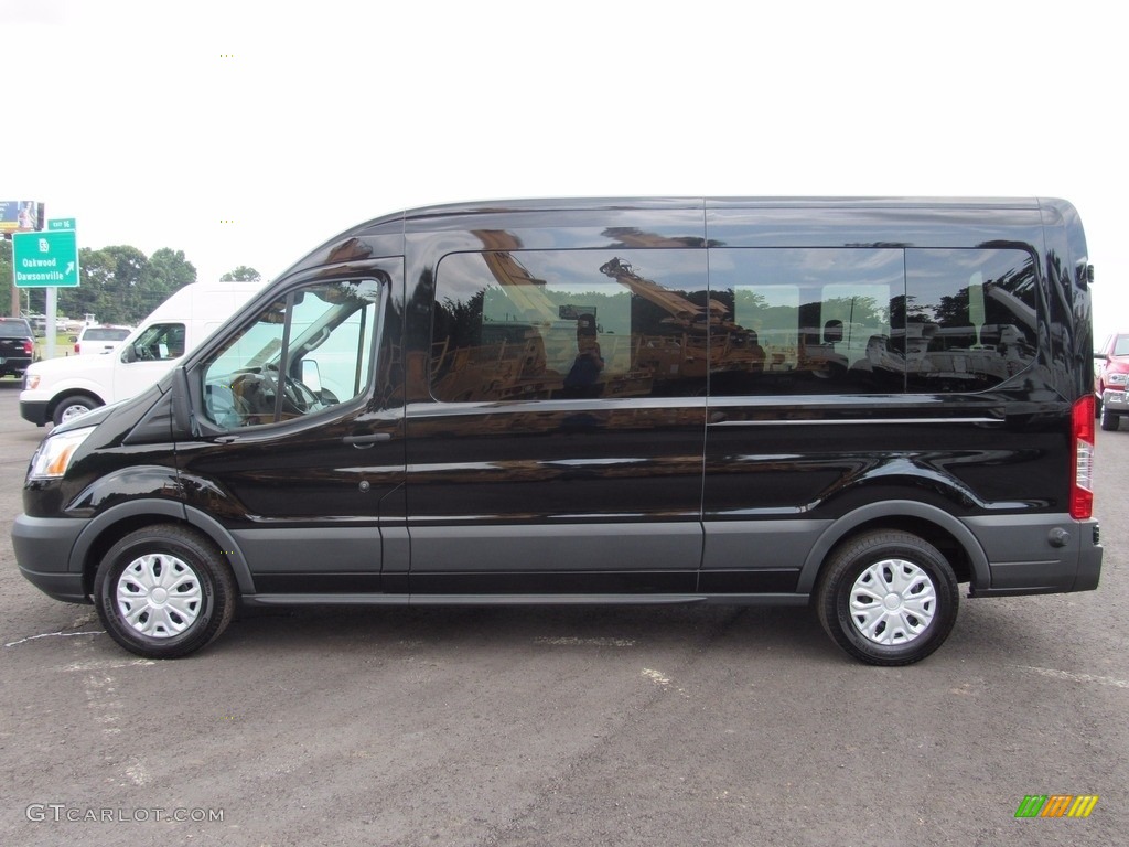 2017 Transit Wagon XLT 350 MR Long - Shadow Black / Pewter photo #9