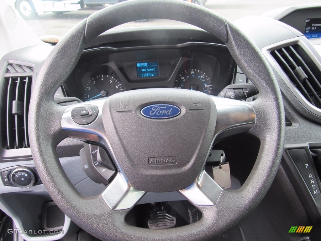 2017 Ford Transit Wagon XLT 350 MR Long Pewter Steering Wheel Photo #121838444