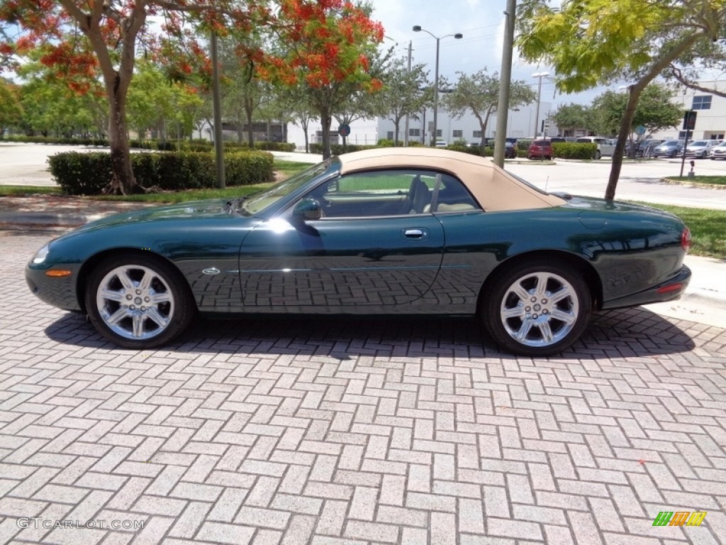 1997 XK XK8 Convertible - British Racing Green / Coffee photo #77